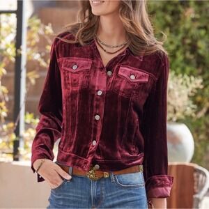 Sundance Burgundy Velvet Jacket